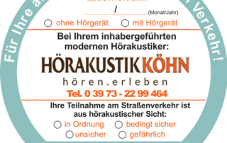 Radarhörtest in Pasewalk erhalten Sie Ihre Hörplakette